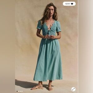 Free People All You Need Is Lace Midi Dress